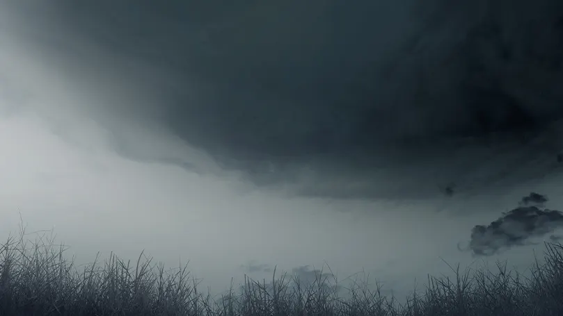 An image of a dark and cloudy night