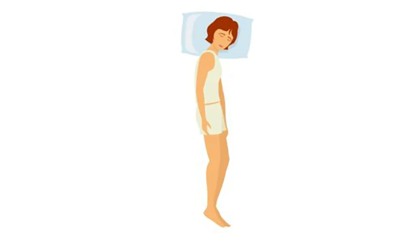 an illustration of a log sleeping position