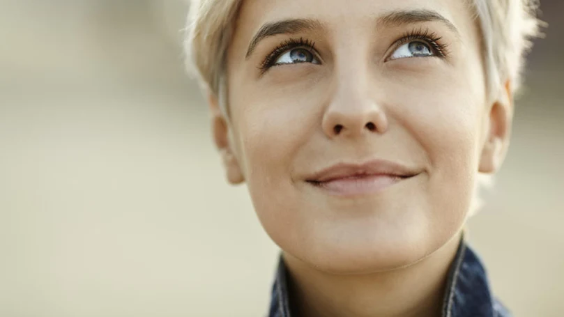 an image of a happy woman