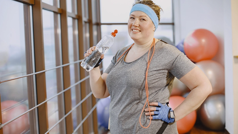 An image of a woman working out